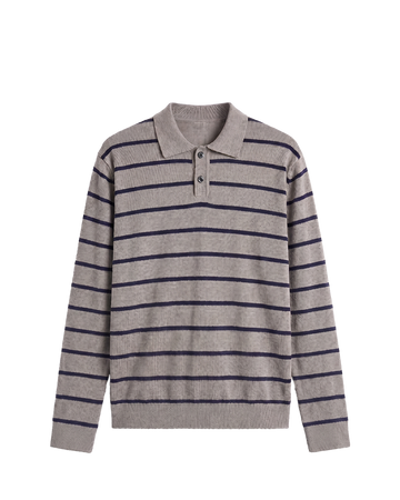 STRIPED POLO KNIT