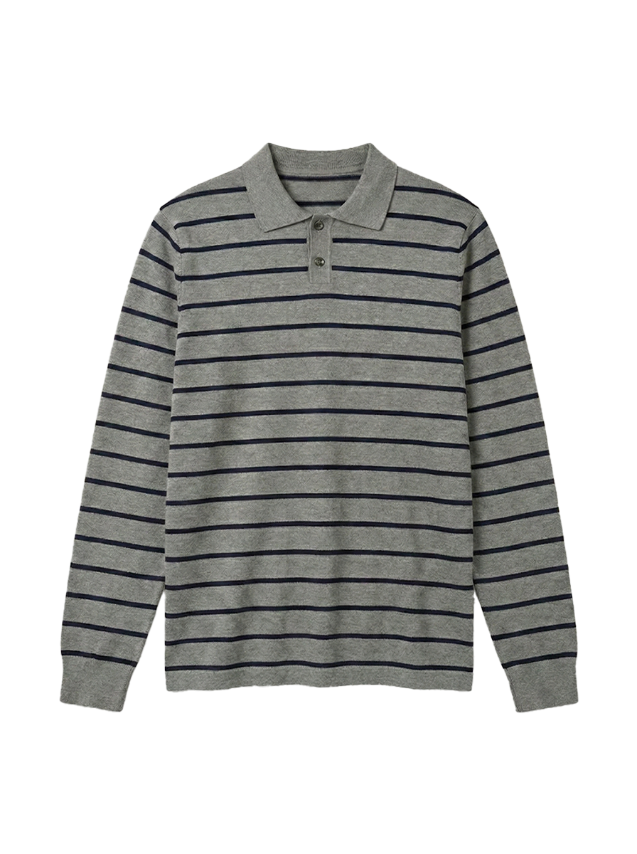 STRIPED POLO KNIT