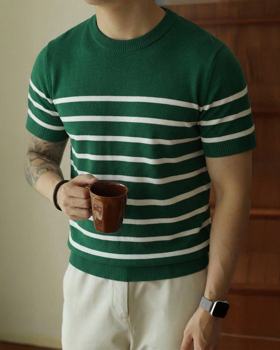 STRIPED KNIT TSHIRT